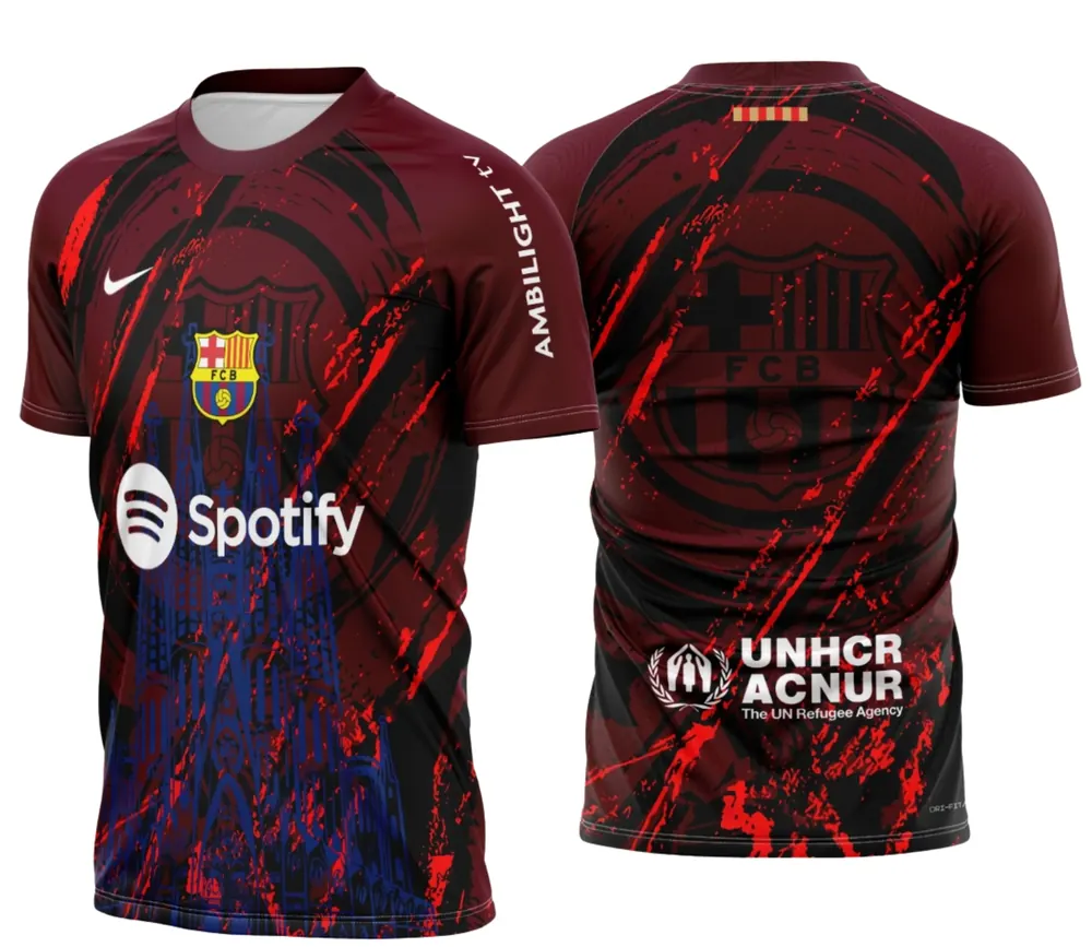 Arte Vetor Camisa Barcelona Conceito