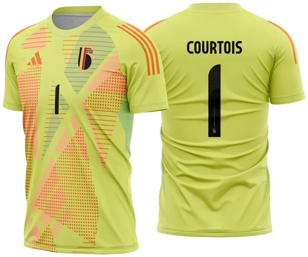 Arte Vetor Camisa Belgica Goleiro 2024 - 2025 Modelo 03