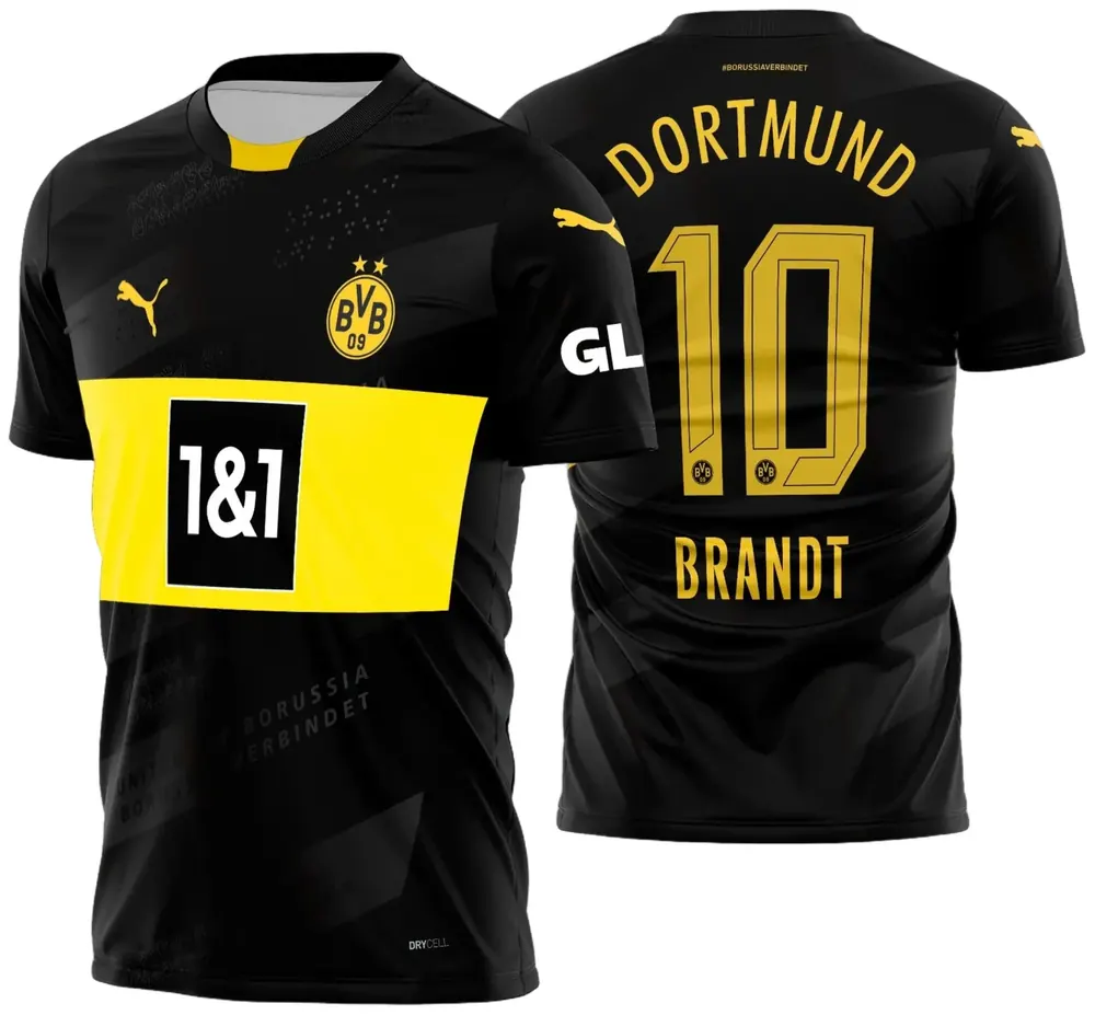Arte Vetor Camisa Borussia Dortmund Reserva 2024 - 2025