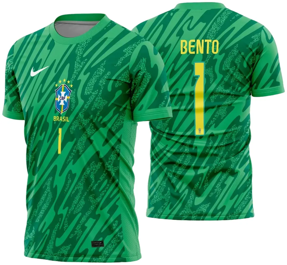 Arte Vetor Camisa Brasil Goleiro 2024 - 2025 Modelo 02