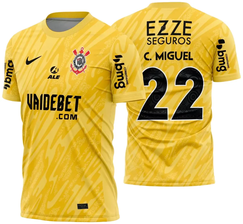 Arte Vetor Camisa Corinthians Goleiro 2024 - 2025