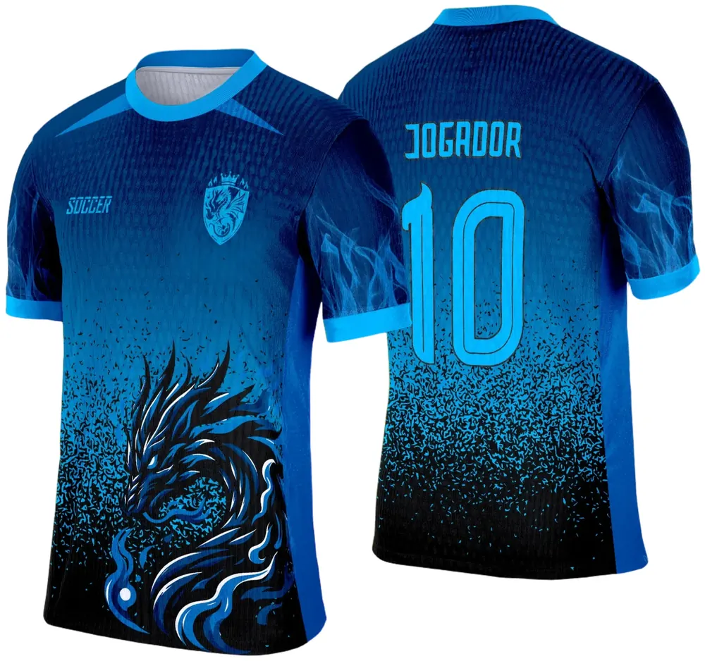 Arte Vetor Camisa de Interclasse 2025: Dragão Azul