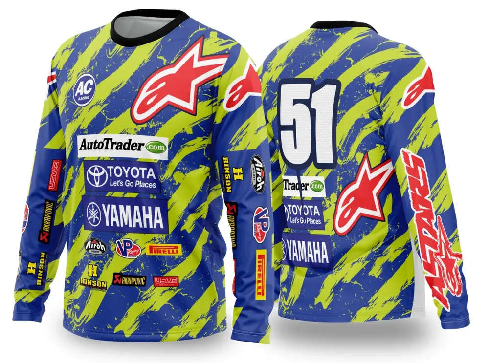Arte Vetor Camisa de MOTOCROSS 2024 - 2025 Modelo 303