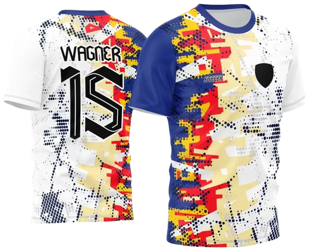Arte Vetor Camisa de Time Amador 2024 Particulas Modelo 02