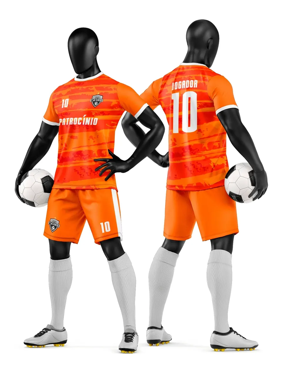 Arte Vetor Camisa e Short de Time de Futebol Amador Modelo 51