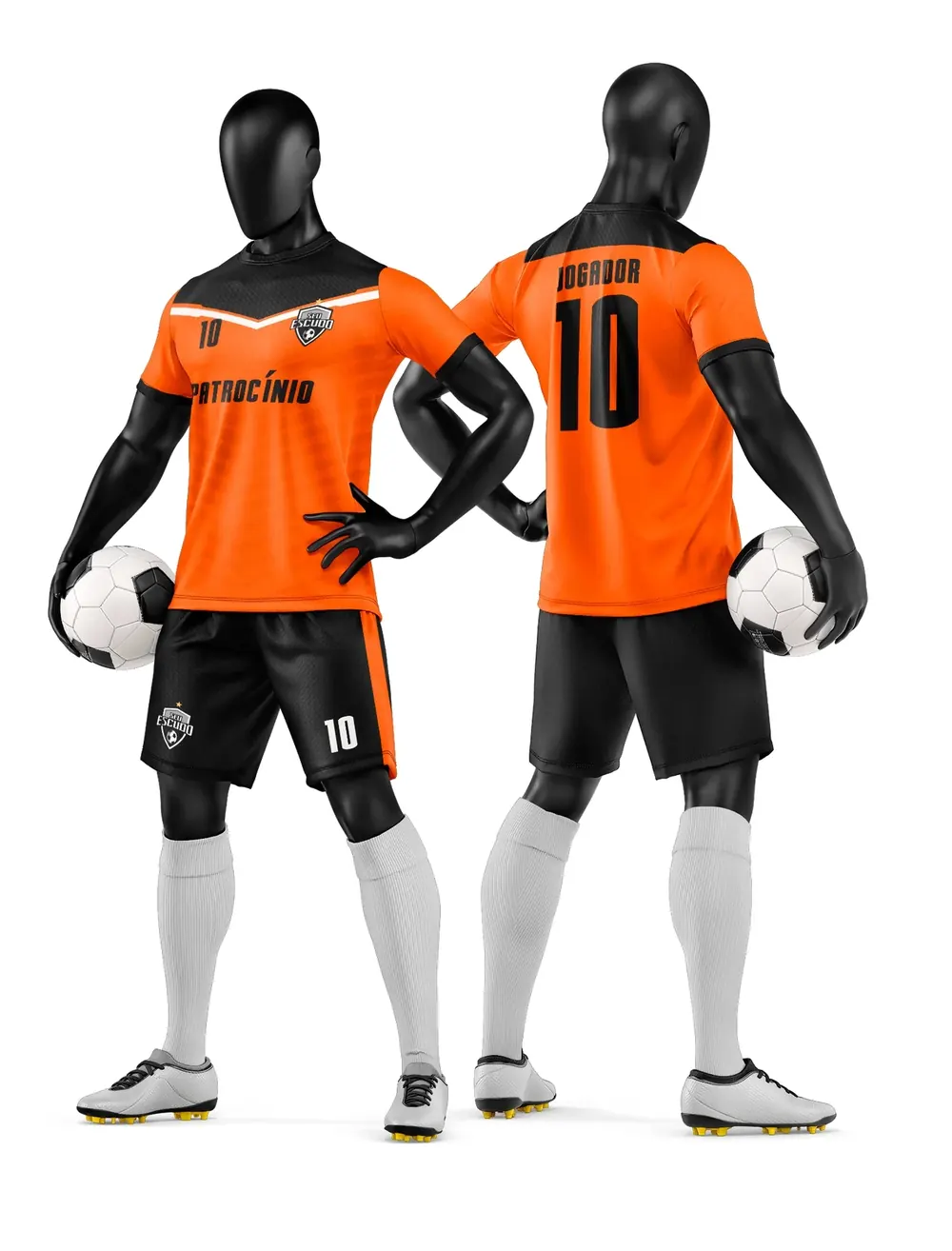 Arte Vetor Camisa e Short de Time de Futebol Amador Modelo 106