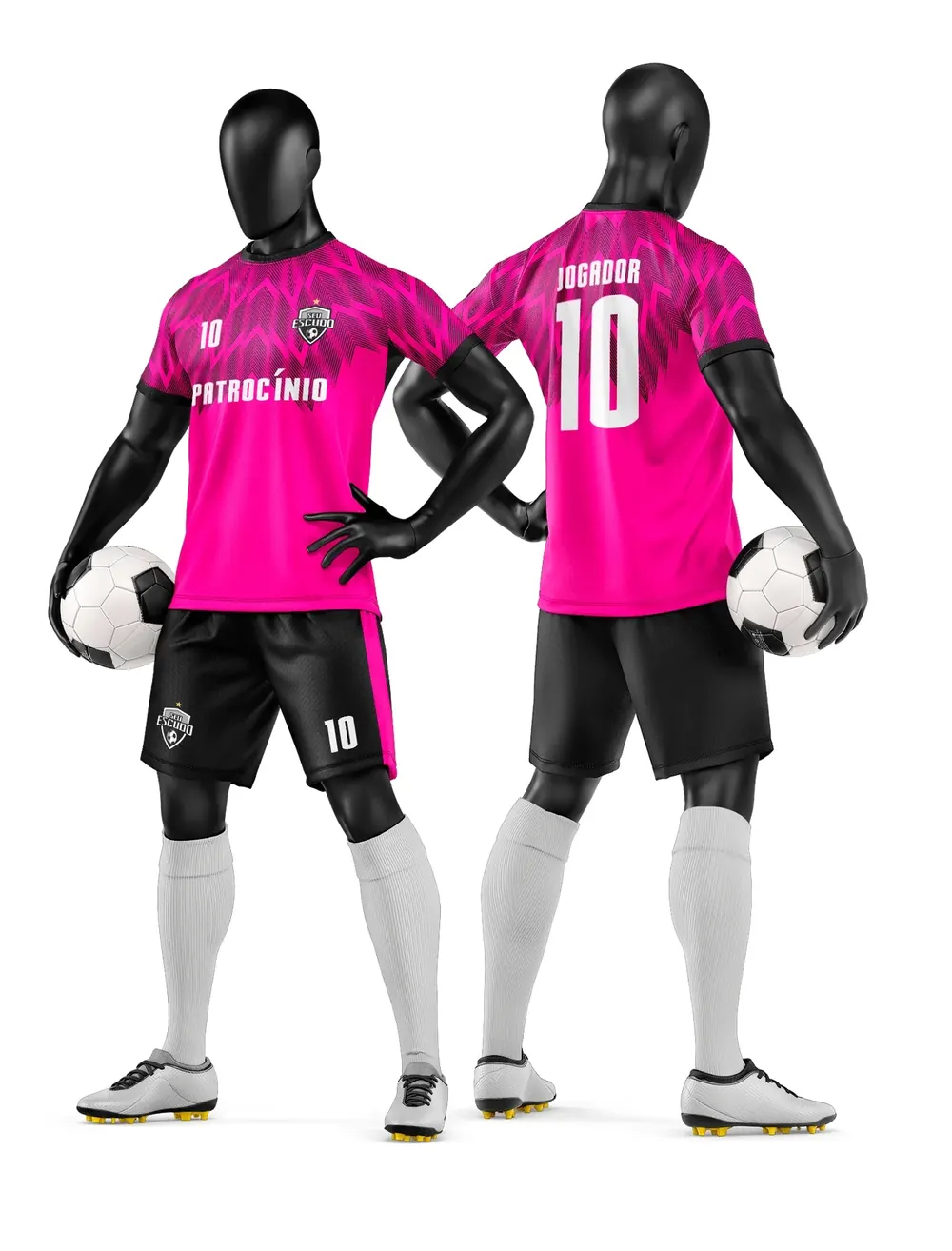 Arte Vetor Camisa e Short de Time de Futebol Amador Modelo 270