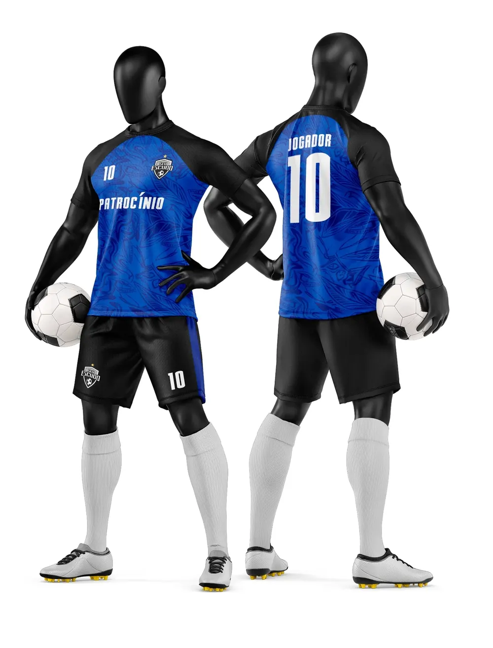 Arte Vetor Camisa e Short de Time de Futebol Amador Modelo 62