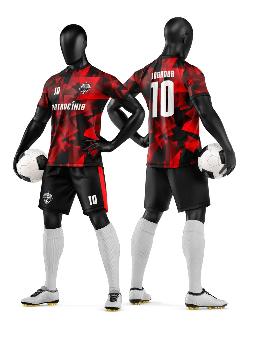 Arte Vetor Camisa e Short de Time de Futebol Amador Modelo 94
