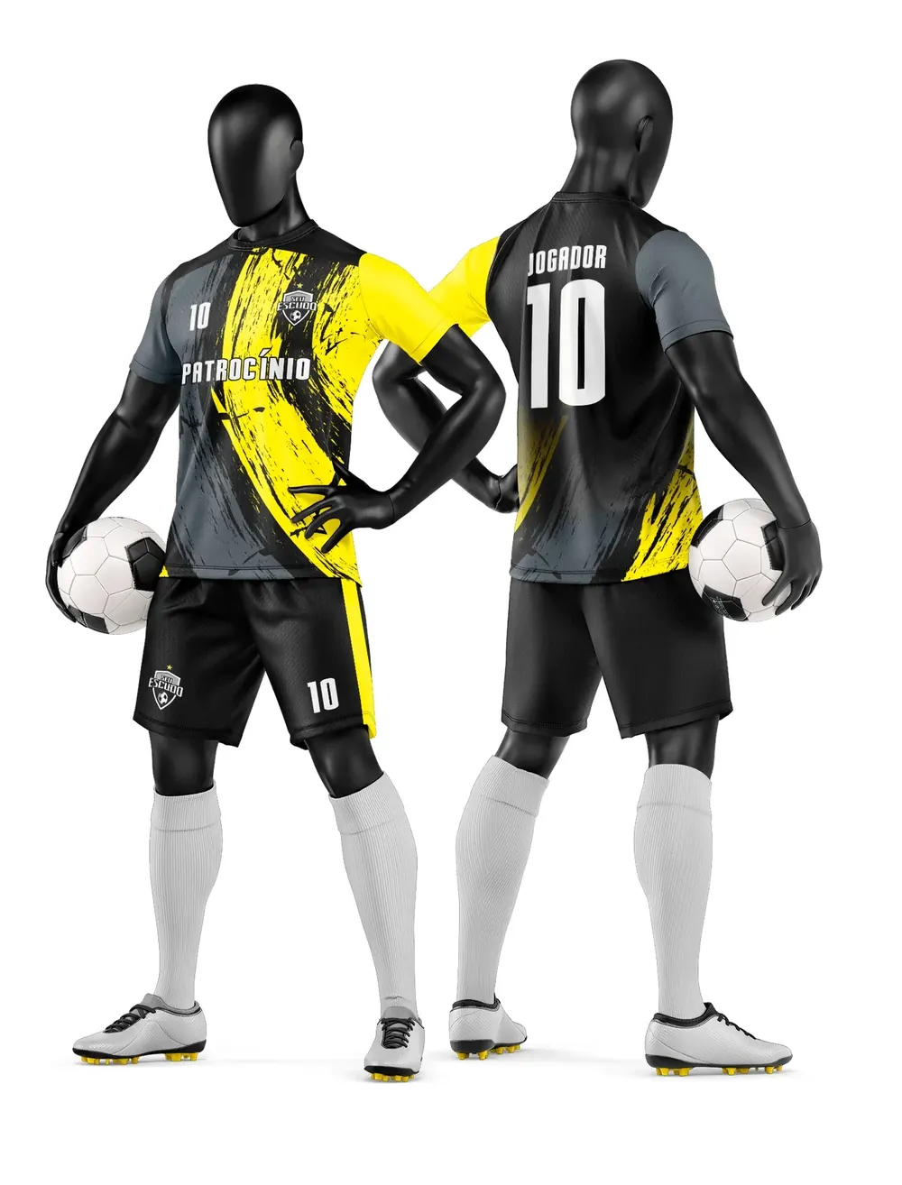 Arte Vetor Camisa e Short de Time de Futebol Amador Modelo 277