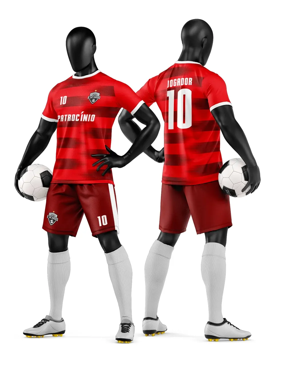 Arte Vetor Camisa e Short de Time de Futebol Amador Modelo 28