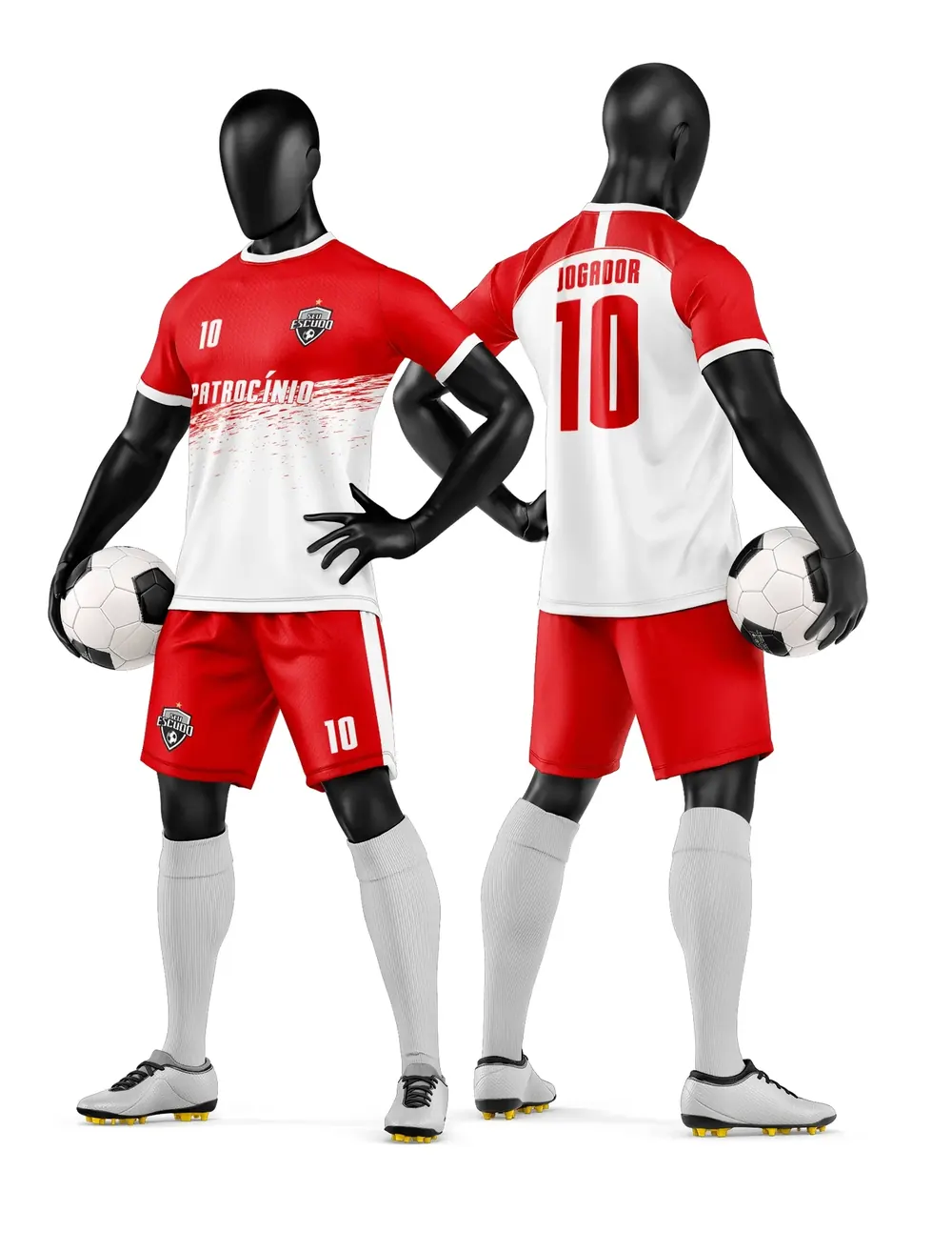 Arte Vetor Camisa e Short de Time de Futebol Amador Modelo 116