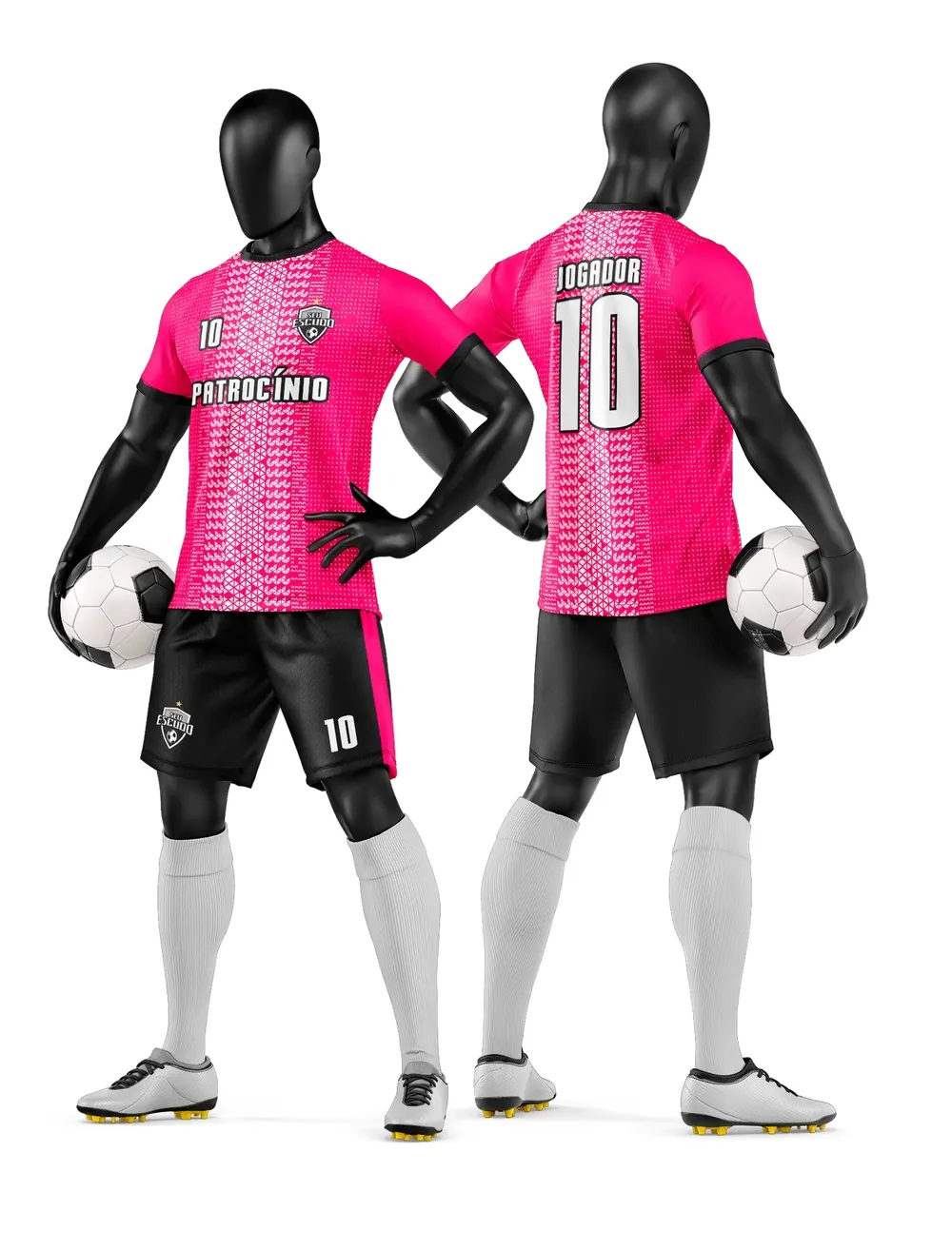 Arte Vetor Camisa e Short de Time de Futebol Amador Modelo 156