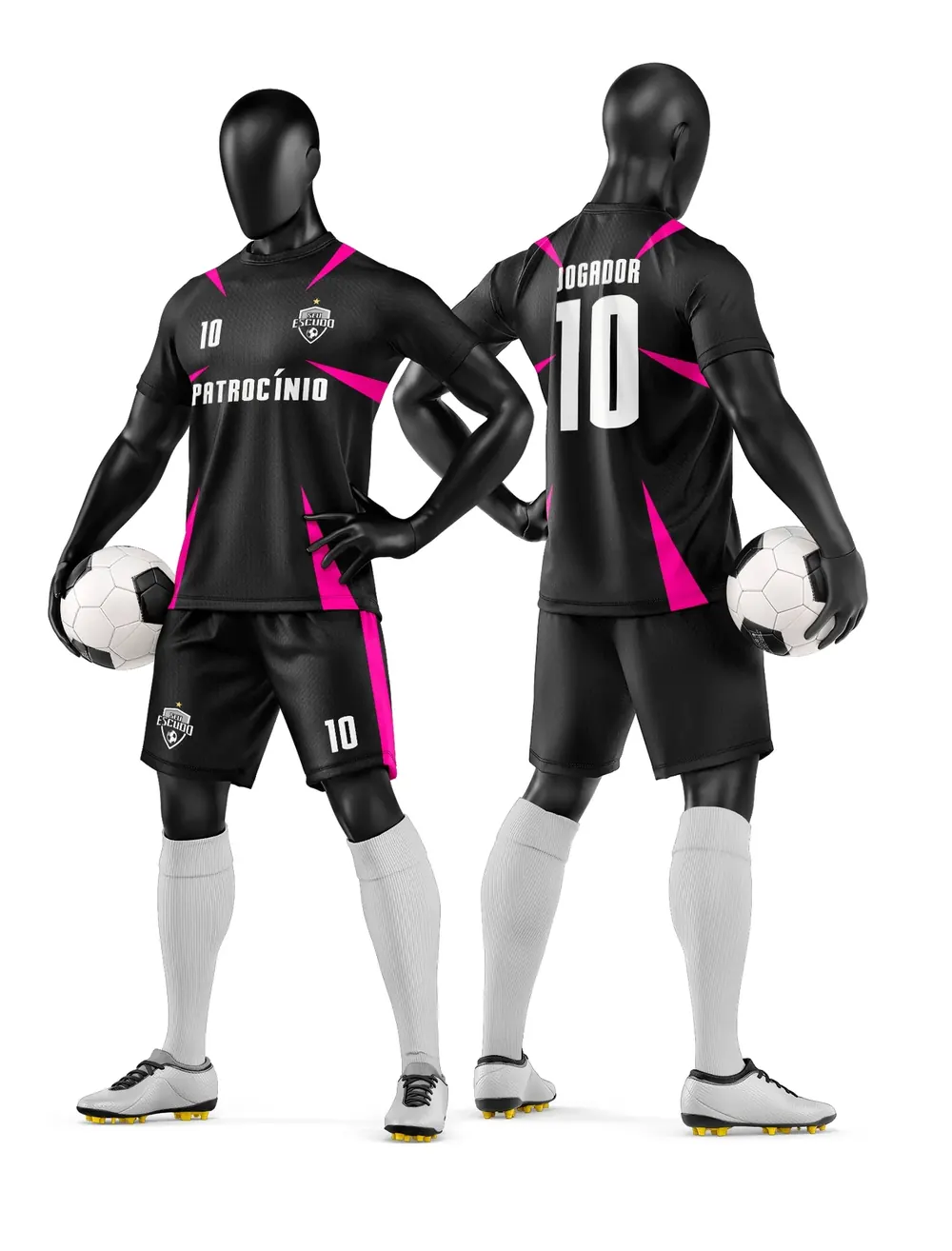 Arte Vetor Camisa e Short de Time de Futebol Amador Modelo 248