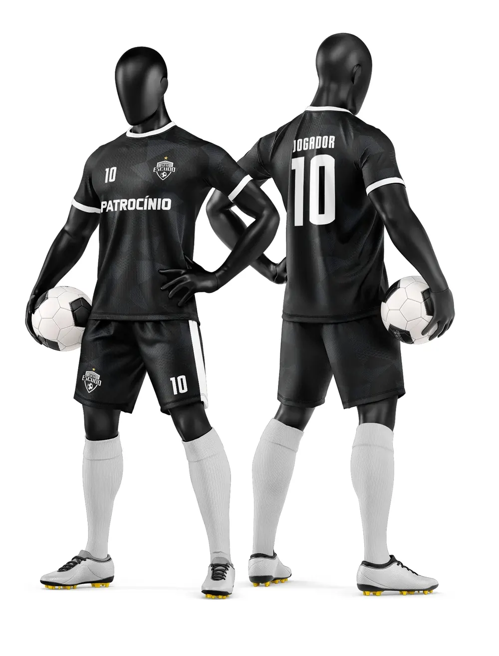 Arte Vetor Camisa e Short de Time de Futebol Amador Modelo 228
