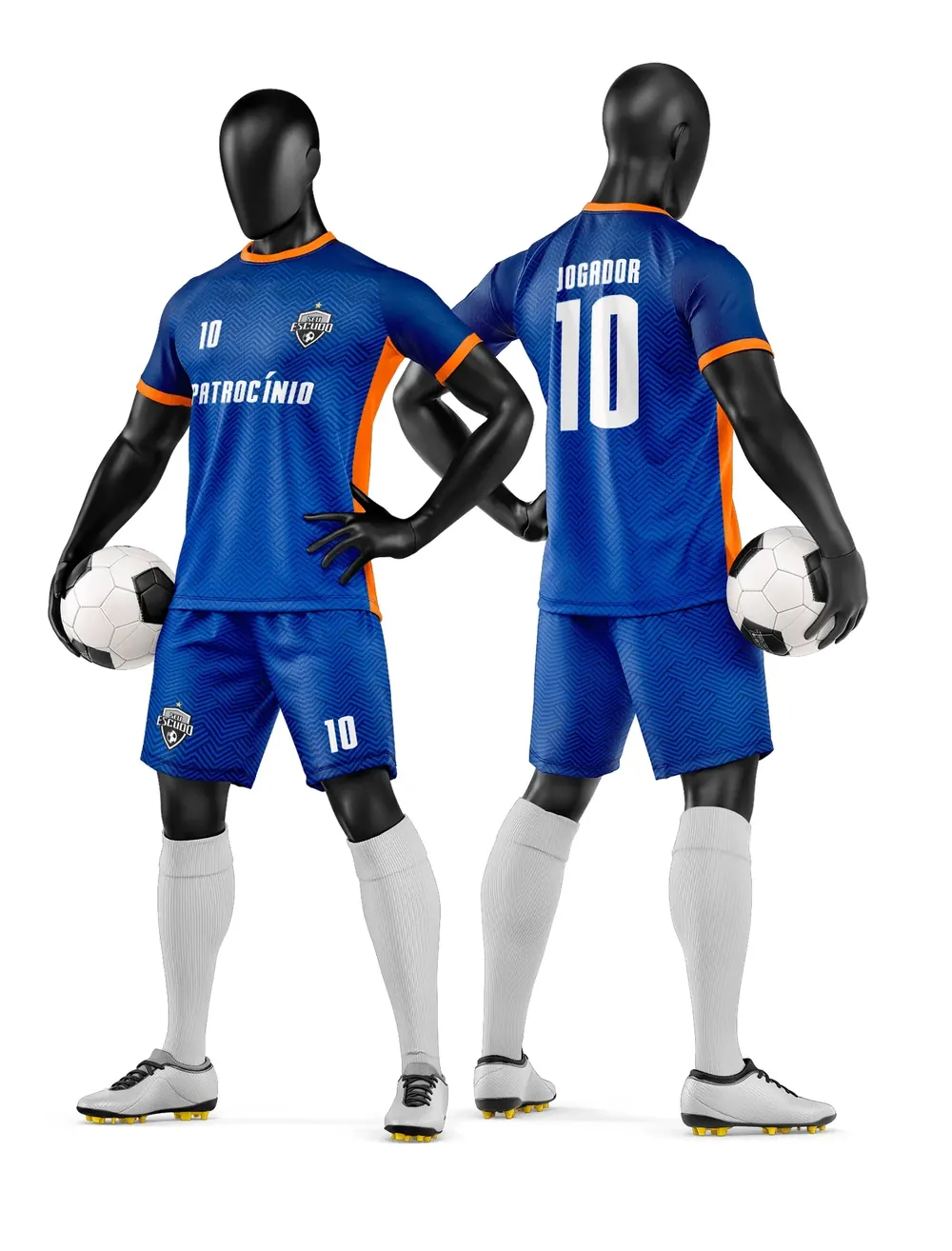 Arte Vetor Camisa e Short de Time de Futebol Amador Modelo 153