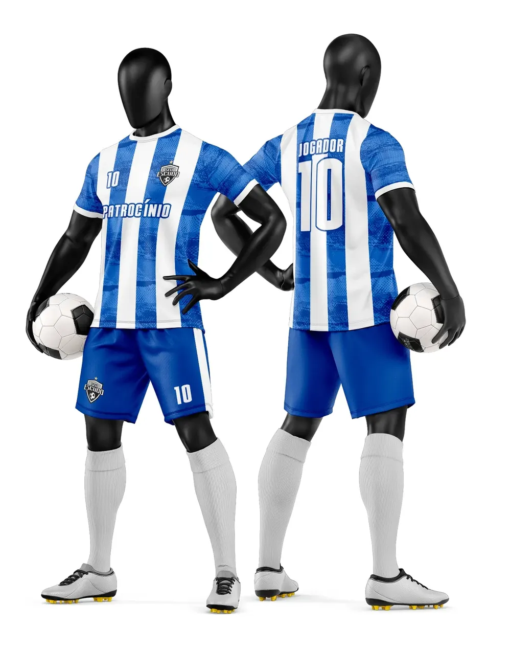 Arte Vetor Camisa e Short de Time de Futebol Amador Modelo 57