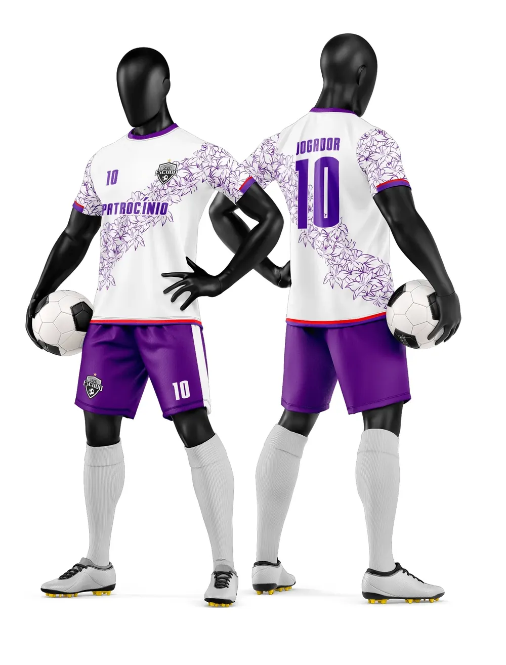 Arte Vetor Camisa e Short de Time de Futebol Amador Modelo 83