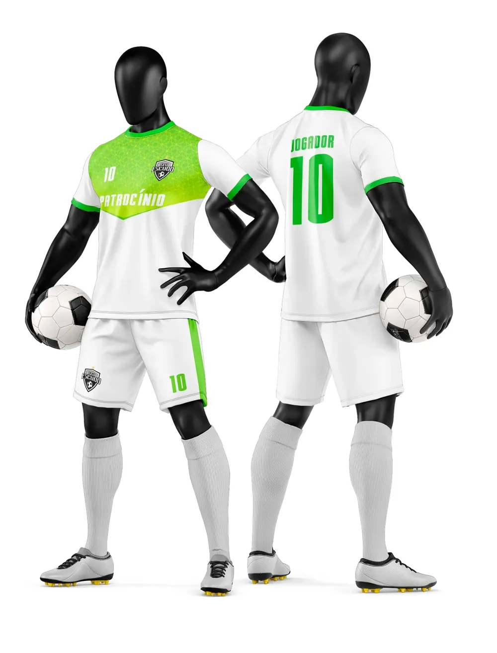 Arte Vetor Camisa e Short de Time de Futebol Amador Modelo 118