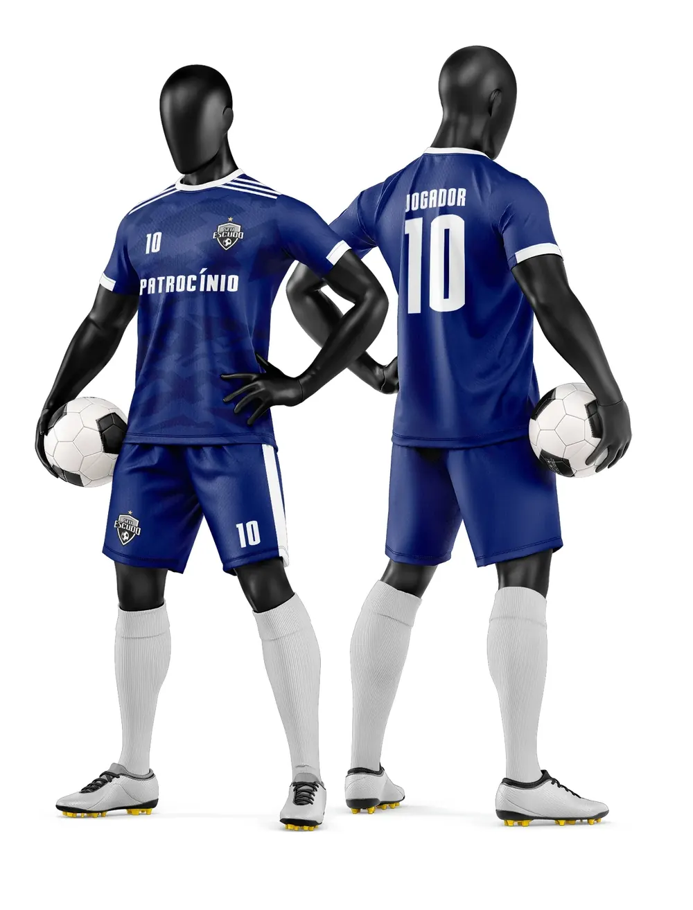 Arte Vetor Camisa e Short de Time de Futebol Amador Modelo 266