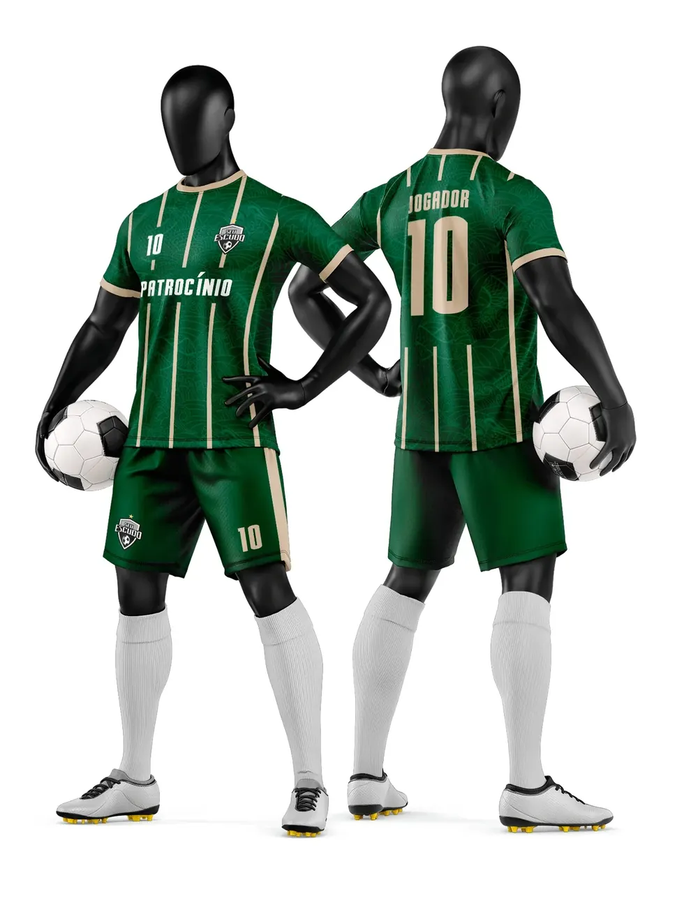 Arte Vetor Camisa e Short de Time de Futebol Amador Modelo 85