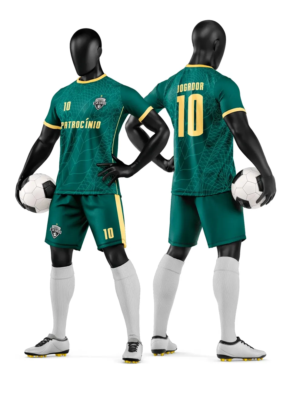 Arte Vetor Camisa e Short de Time de Futebol Amador Modelo 08