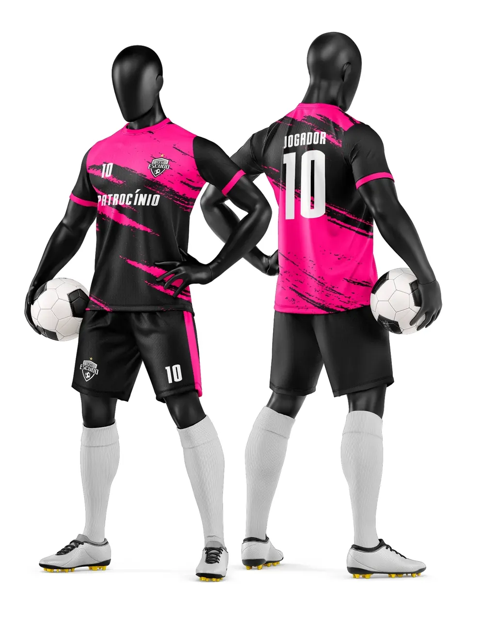 Arte Vetor Camisa e Short de Time de Futebol Amador Modelo 149