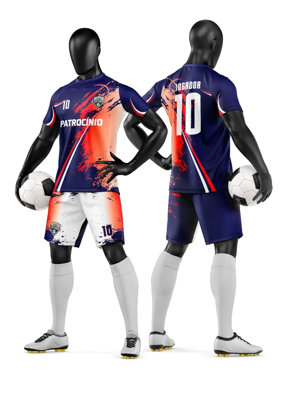 Arte Vetor Camisa e Short de Time de Futebol Amador Modelo 227