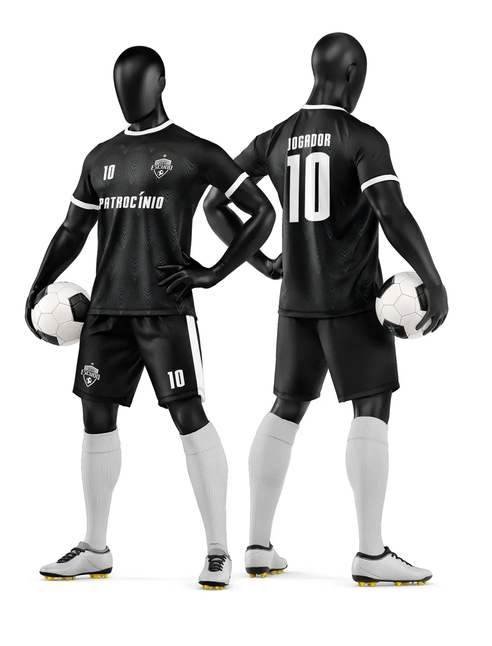 Arte Vetor Camisa e Short de Time de Futebol Amador Modelo 29