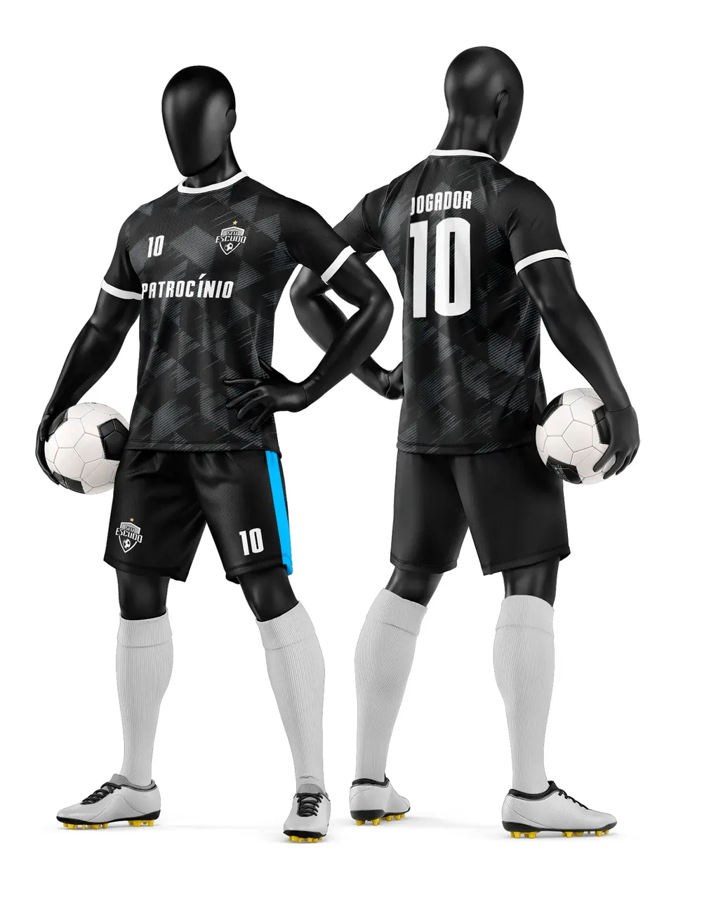 Arte Vetor Camisa e Short de Time de Futebol Amador Modelo 41