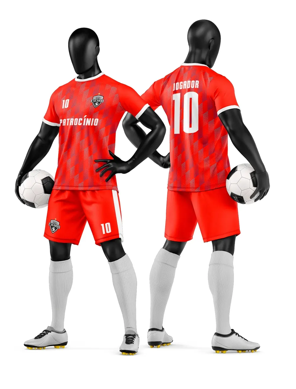 Arte Vetor Camisa e Short de Time de Futebol Amador Modelo 58