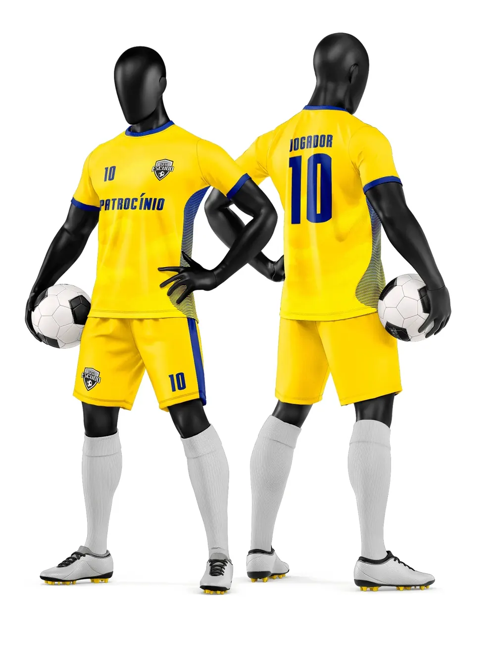 Arte Vetor Camisa e Short de Time de Futebol Amador Modelo 81