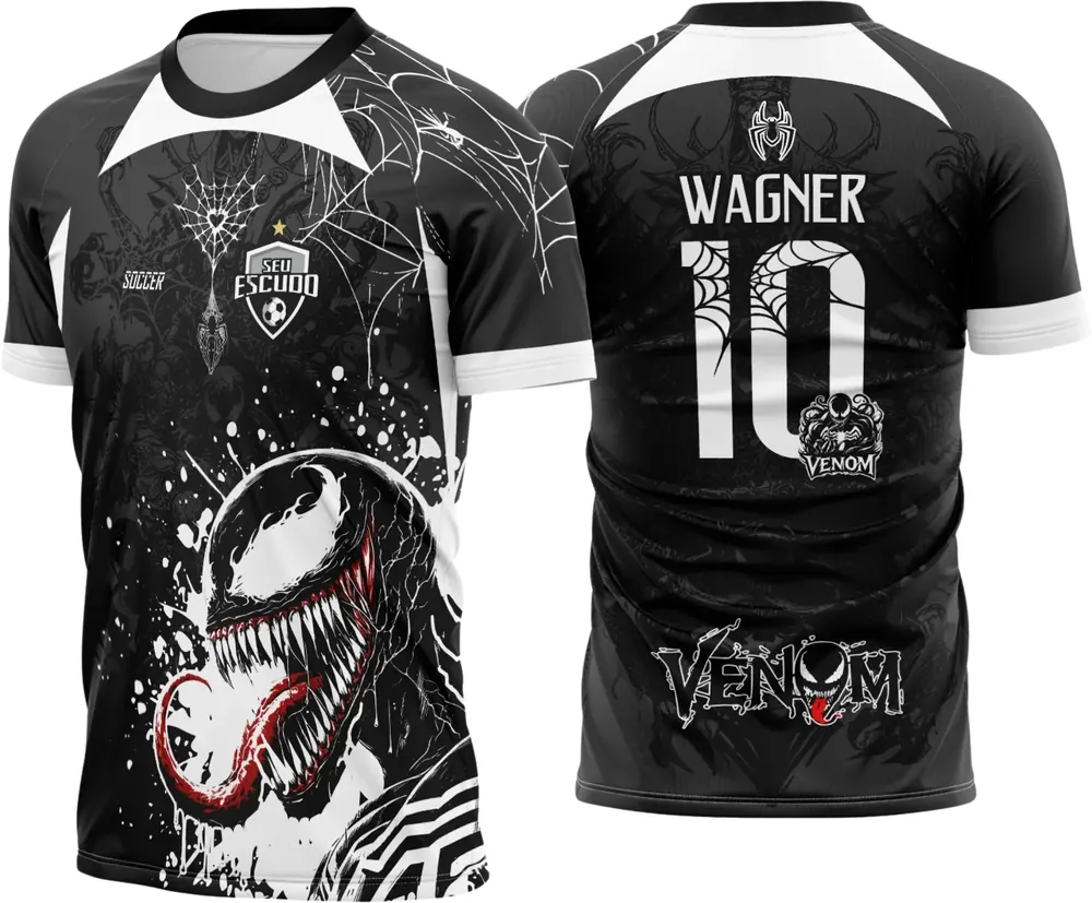 Arte Vetor Camisa Interclasse Bonita Venom Tinta 2025