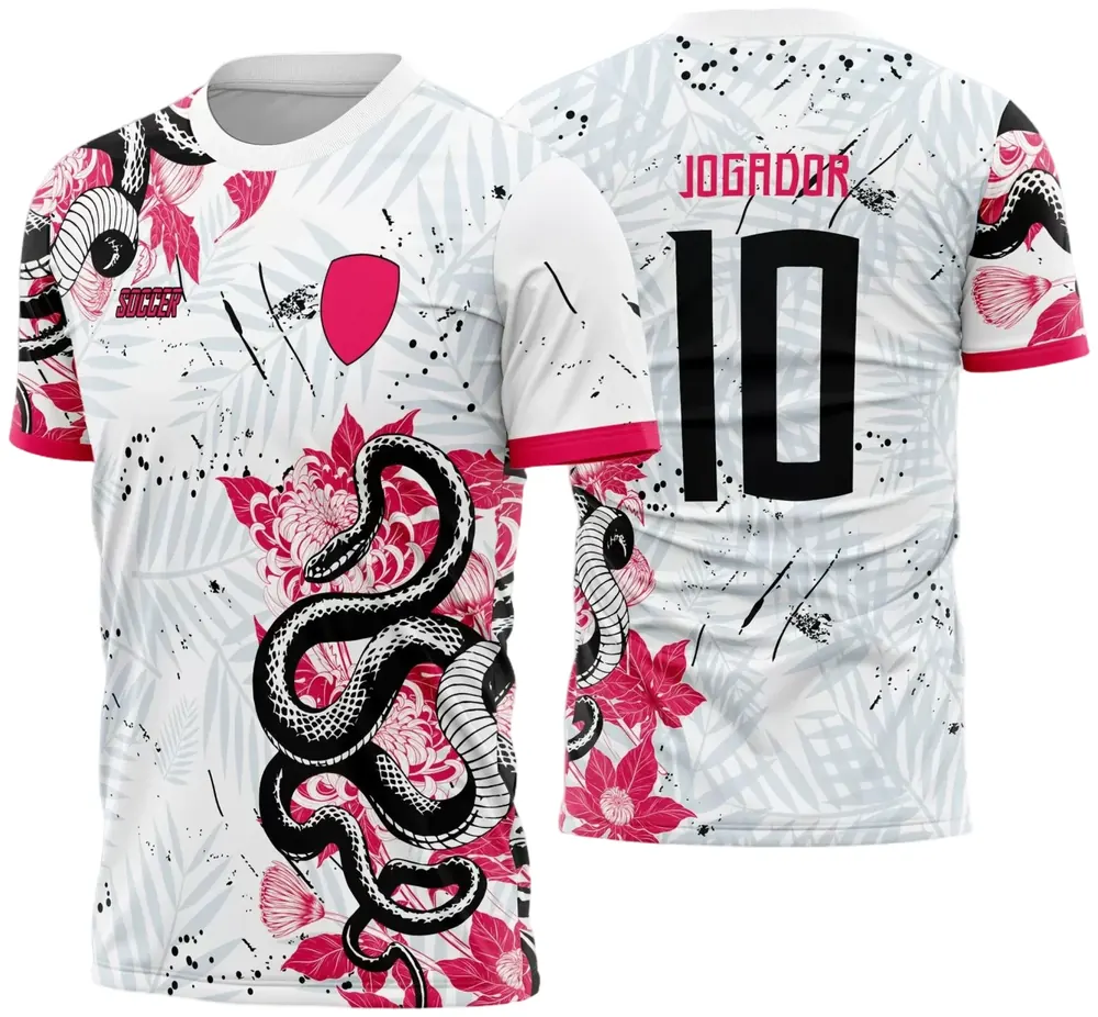 Arte Vetor Camisa Interclasse Cobra Floral 2024