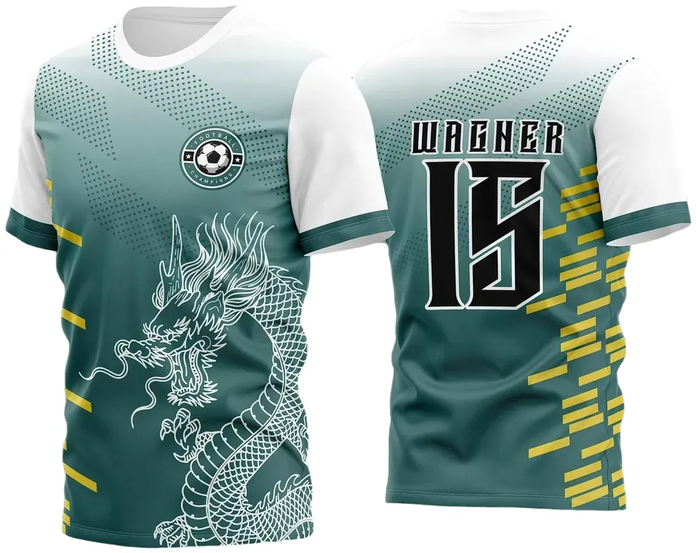 Arte Vetor Camisa InterClasse Dragão Branco 2023 Mod 02