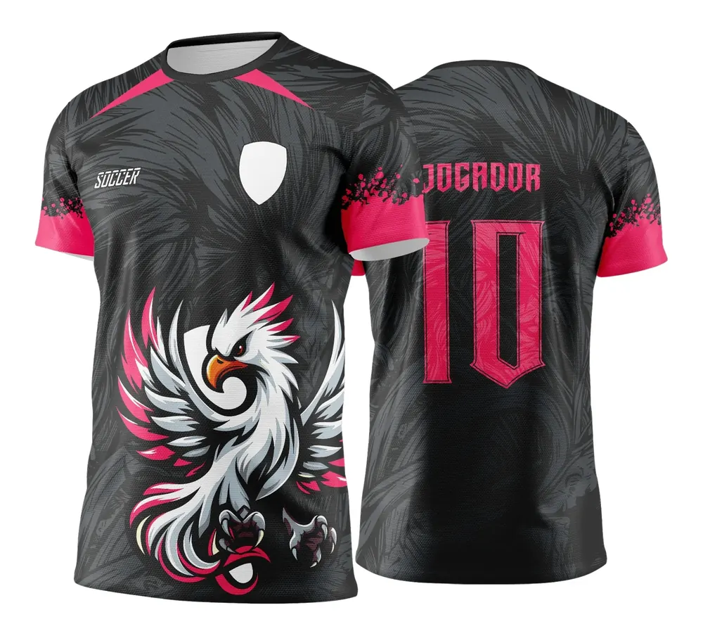 Arte Vetor Camisa Interclasse Fênix Preto e Branca - Jogos Internos 2024 - 2025