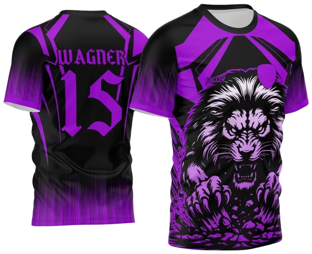 Arte Vetor Camisa Interclasse Leão 2024 Roxa