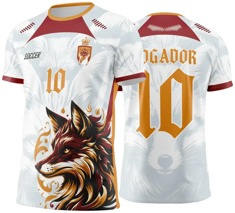 Arte Vetor Camisa Interclasse Raposa Branca - Jogos Internos 2024 - 2025