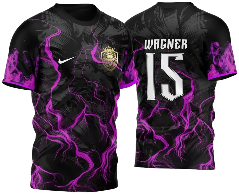 Arte Vetor Camisa para InterClasse Leão Fogo Rosa