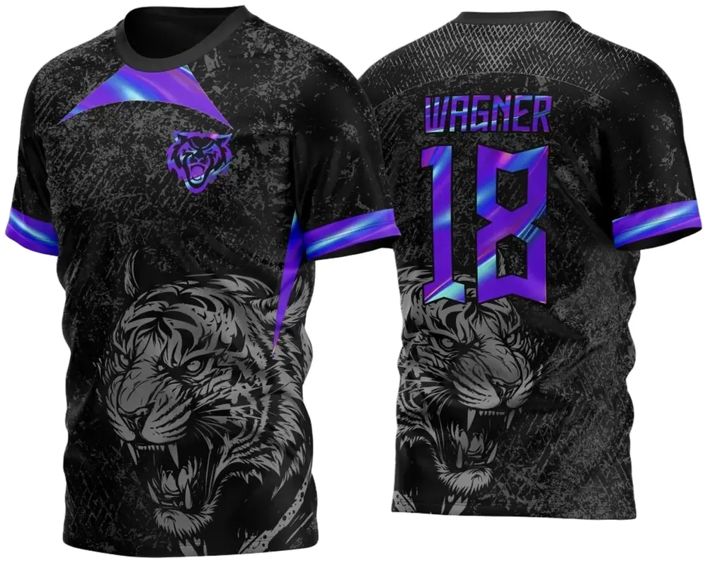 Camisa Para InterClasse Tigre Preta e Olografica 2025