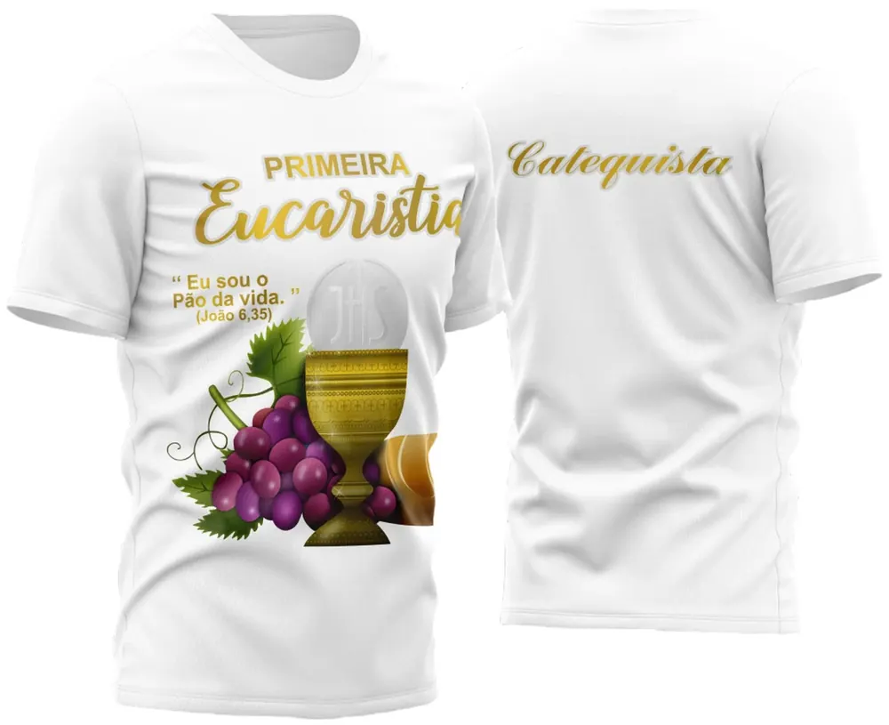 Camisa Para Primeira Eucaristia Primeira Comunhão 2023 Modelo 18