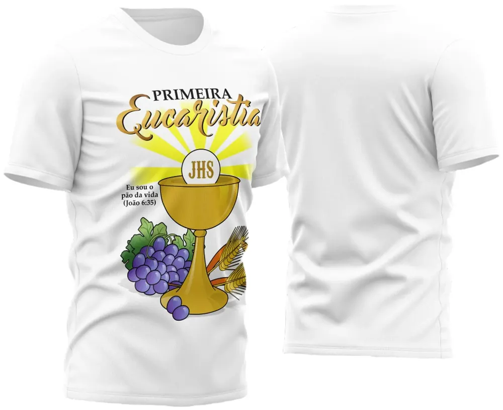 Camisa Para Primeira Eucaristia Primeira Comunhão 2023 Modelo 17