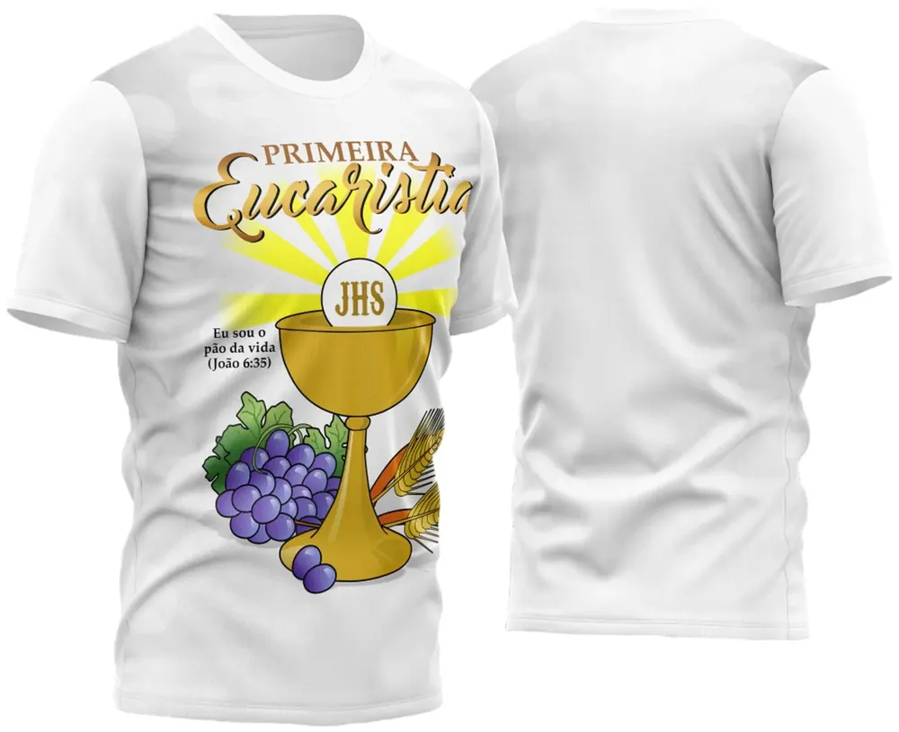 Arte Vetor Camisa Para Primeira Eucaristia Primeira Comunhão 2023 Modelo 15