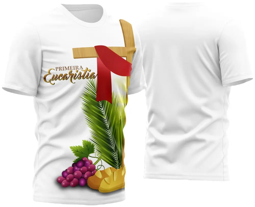 Arte Vetor Camisa Para Primeira Eucaristia Primeira Comunhão 2023 Modelo 14