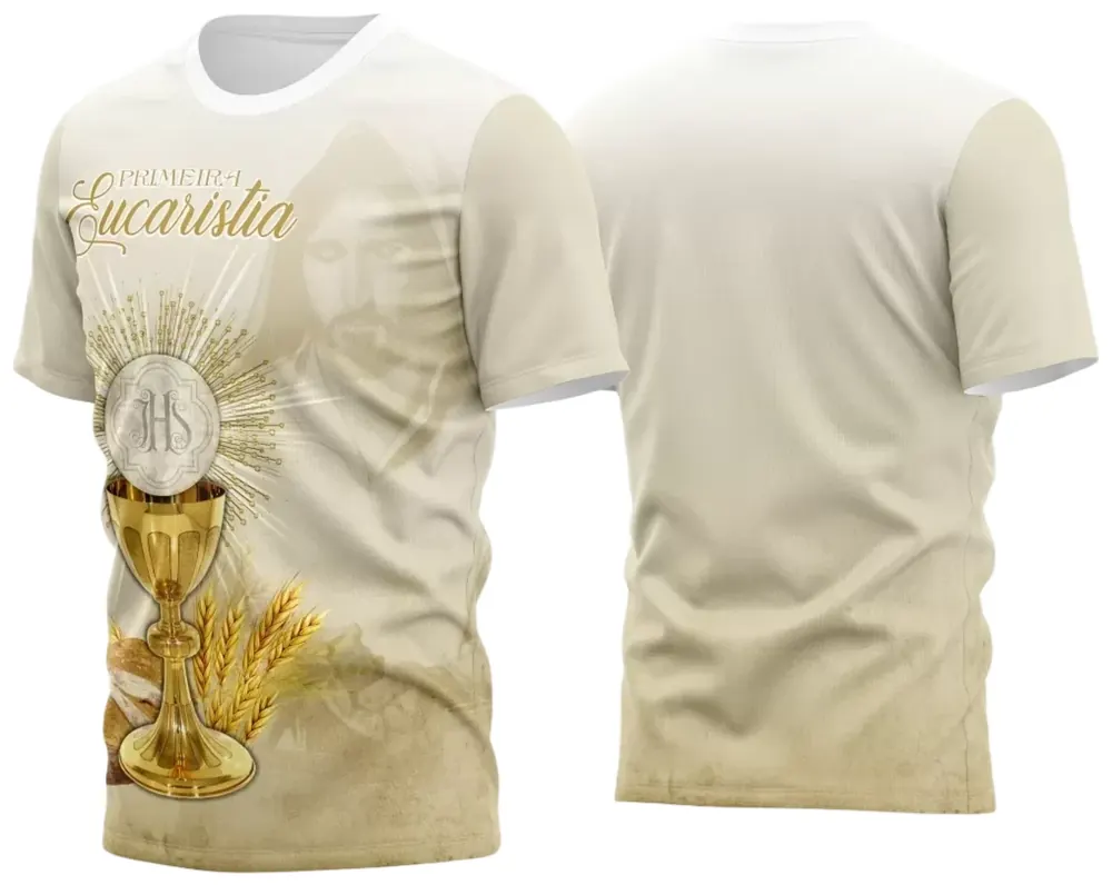 Arte Vetor Camisa Para Primeira Eucaristia Primeira Comunhão 2023 Modelo 02