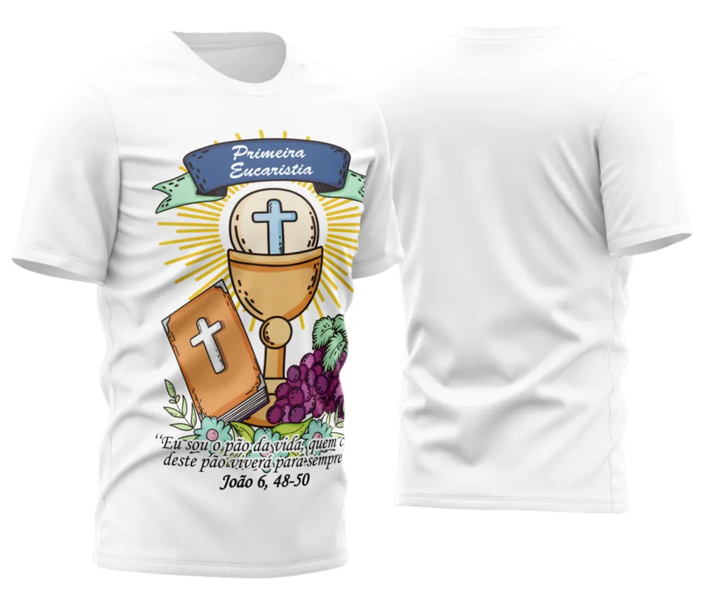 Arte Exclusiva Camisa Religião - Momento da Eucaristia