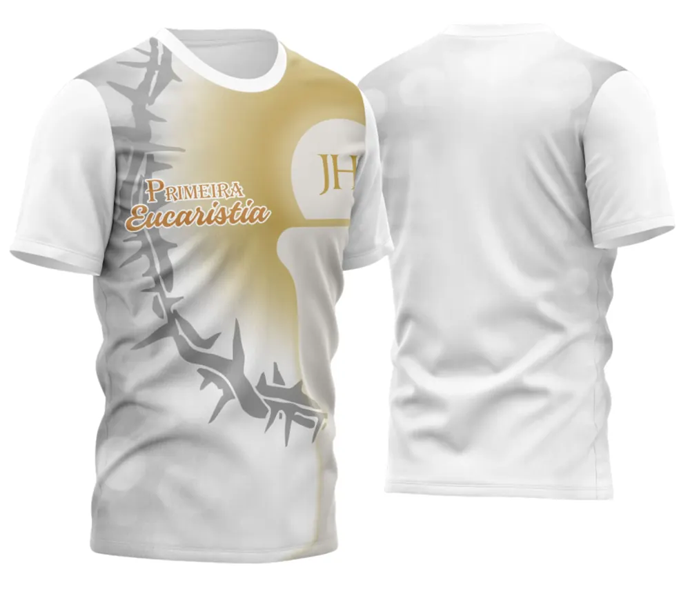 Arte Camisa Religiosa com Símbolo da Eucaristia