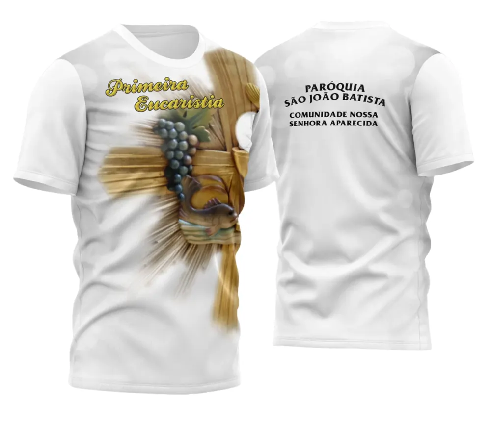 Arte Exclusiva para Camisa Tema Eucaristia