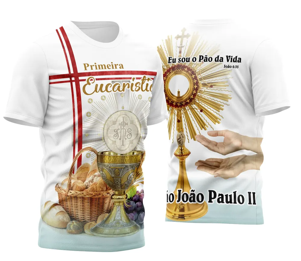 Arte Exclusiva Camisa Religiosa - Eucaristia Divina