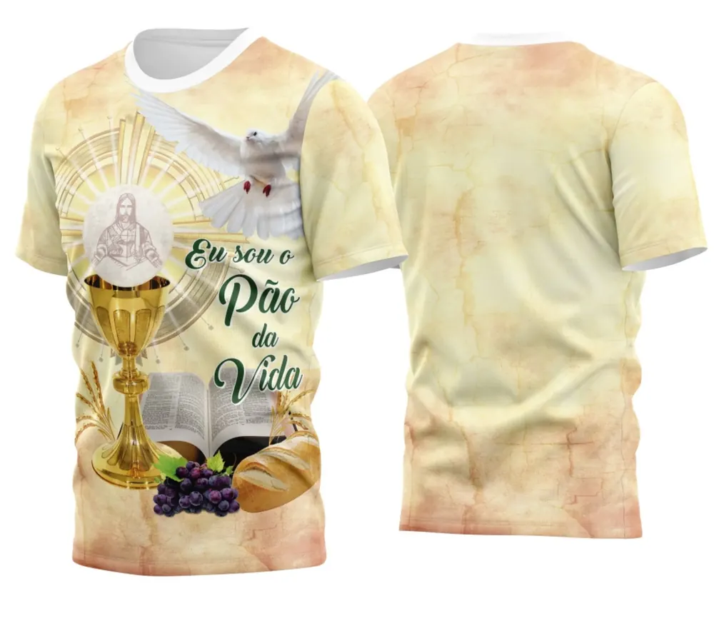 Arte Criativa para Camisa Religiosa - Eucaristia